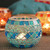 Mosaic Glass Tea Light Holder,Handmade Romantic Glass Tealight Candle Holder for Aromatherapy Party Decor Candle Holder(NO Candles)