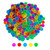 Magnetic Bingo Chips Counters - 500 Pieces Transparent Counting Game Chips - Clear Plastic Math Markers for Classroom - Mixed Color