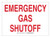 Brady 103930 Self Sticking Polyester, 14" X 10" Legend "Emergency Gas Shutoff"