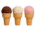 Three ICE Cream Cones Concession Decal cart Stand Sign