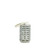 Benzara BM188087 Ceramic Lantern with Rope Handle, White and Gray