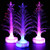 Lvydec Christmas Tree LED Night Light, 3 Pack Fiber Optic Decorative Xmas Tree Light Color Changing Table Lamp for Home Party Christmas Decor