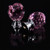 Revesun 4PCS/LOT Crystal Glass Door Knobs Cabinet Pulls Cupboard Handles Drawer Knobs Wardrobe Home Hardware Rose Shaped Pink Diameter 20mm