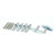 uxcell 5mm x 40mm Thread Spring Metal Toggle Wall Anchor Hex Head Bolts 6 Pcs