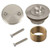 Bathtub Lift and Turn Tub Drain Conversion Kit Assembly Brushed Nickel