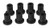 Prothane 4-801-BL Black Rear Spring and Shackle Bushing