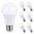 AED Lighting 6 Pack Daylight LED Bulbs A19 LED Light Bulbs 60W Equivalent Medium Edison Screw Base E26 Bulb Non-Dimmable 6W 480lm 6400K for Home Ceiling Fan, Office, Living Room