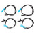 MOSTPLUS ABS Wheel Speed Sensor Front Rear Left Right For 2002-2008 MINI Cooper R50 R52 R53 6756384 5S11087 (set of 4)
