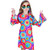 Girl's 60s 70s Flower Hippie Costume Fancy Dress (L (10-12_)