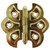 HB-92 BRASS PLATED BUTTERFLY HINGE - 2 PC/PACK + FREE BONUS (SKELETON KEY BADGE)