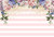 MEHOFOTO Spring Photography Backdrops Pink and White Stripe Gold Dots Flowers Birthday Party Decoration Banner Photo Studio Booth Background 7X5ft