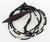 PRORIDER Horse Braided Leather Rawhide Rommel Romel Romal Reins Silver Black Tack 6653