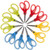 Kids Scissors 5" - 12 Pack - School Pack Of Scissors For Kids age 3 and up, Assorted Colors (Pointed Tip)