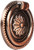Uxcell Drawer Cabinet Door Flower Prints Round Pull Handle Knob, Copper Tone