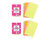 4A Sticky Full Adhesive Notes,5 1/3 x 3 Inches,20 Sheets/Color,5 Colors/Pack,2 Packs/Set,200 Sheets Total,AAAA 4A 305 Full Glue