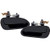 LUJUNTEC Exterior Door Handles Rear Driver Passenger Side Replacement for 1998-2002 Honda Accord Black(2pcs)