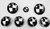 MATTE BLACK Sticker Overlay Vinyl for All BMW Emblems Caps Logos Roundels
