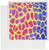 3dRose Greeting Cards, 6 x 6 Inches, Pack of 6, Giraffe Print, Pink and Blue (gc_53548_1)