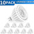 SUNVIE MR16 LED Bulb Dimmable 50W Halogen Equivalent 7w 3000K Warm White AC/DC 12V Spotlight Bulb for Outdoor Landscape Indoor Flood GU5.3 Base (10-Pack)