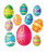 Easter Egg Cutouts Party Accessory (1 Count) (10/pkg) Pkg/3