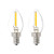 LED C7 Night Light Bulb, DIMMABLE Salt Lamp Bulbs Candelabra Bulb (7W Incandescent Equivalent) E12 Base 0.5 Watt 50 Lumin Warm Glow 2700K (Warm White - 2 Pack)