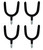 4pc Vanitek Heavy-Duty Jumbo Tool Holder U-Hooks for Garden Tools, Shovels, Rakes