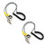Tegg 2PCS Coiled Cord Anti-Static ESD Grounding Cable with Alligator Clip Claw and PU Grounding Wire