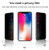 Privacy Screen Protector for iPhone Xs & iPhone X - Full Coverage Anti Spy 9H Tempered Glass (Black) (5.8IN)