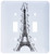 3dRose lsp_165895_2 Paris Dream Bigger Inspirational Design Black and White Light Switch Cover