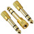 Stereo Audio Adapter 6.35mm (1/4 inch) Male to 3.5mm (1/8 inch) Female Gold Plated TRS AUX Stereo Audio Headphone Jack Adapter Pack-3 Stereo Audio Adapter 6.35mm (1/4 inch) Male to 3.5mm (1/8 inch) Female Gold Plated TRS AUX Stereo Audio Headphone Jack Adapter Pack-3