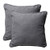 Pillow Perfect Decorative Textured Solid Square Toss Pillows, 18-1/2"L x 18-1/2"W x 5" D, Gray