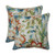 Pillow Perfect Outdoor | Indoor Botanical Glow Tiger Lily 18.5-inch Throw Pillow (Set of 2), Blue