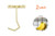 Metal Banana Hanger - Under Cabinet Hook for Bananas Spatula or Slices. Keep Banana Fresh (Gold Color) X 2 Pack