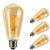 LED Vintage Edison Light Bulbs 40 Watt, 2300K Warm White Light bulbs-E26 Medium Base, 320 Lumens,Amber Glass with Antique Style Led Edison Bulb Dimmable ST64 Light (4W-4Pack)