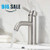 VCCUCINE Contemporary Single Handle Brushed Nickel Bathroom Faucet, Laundry Vanity Sink Faucet With Two 3/8" Hoses