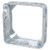 Steel City 531711234 Pre-Galvanized Steel Square Box Extension Ring with 1/2-Inch and 3/4-Inch Knockouts
