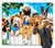 Knseva Dogs Outdoor Guys Gaming Mouse Pad Custom, Cute Puppies on Holiday Funny Mouse Pads