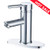 HEABLE Bathroom Faucet Chrome, Single Handle Bathroom Sink Faucet One Hole Lavatory Vanity Faucet with Deck Plate