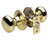 Master Lock BCO0403 Biscuit Passage Door Knob,  Bright Brass
