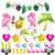 Hawaiian Flamingo Pineapple Balloon- 52Pack Tropical Aloha party decorations Luau Helium Mylar Balloon Supplies