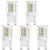 LXcom G9 LED Bulb 2W (20W Halogen Equivalent) 200LM G9 Base LED Halogen Replacement Bulbs 110V Non-Dimmable Warm White 3000K for Ceiling Fan Chandelier Home Lighting, 5 Pack