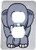 3dRose lsp_38955_6 Cute Gray Elephant 2 Plug Outlet Cover