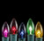 Novelty Lights 25 Pack C9 Outdoor Christmas Replacement Bulbs, Multi, E17/C9 Base, 7 Watt