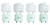 (Pack of 4) 23 Watt Mini Spiral - GU24 Base - (100W Equivalent) - T2 Mini-Twist - CFL Light Bulb - 2700K Warm White