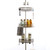 BINO Tension Pole Corner Shower Caddy - Brushed Nickel - Shower Organizer Shower Shelf Shower Rack Shower Storage Bathroom Caddy Shower Corner Shelf Shower Shelves Shower Caddy Corner Shower Shelf