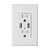 BN-LINK in-Wall Outlet with USB Ports, Dual Power Wall Outlet and Dual 4.8A High Speed 2 Plug 2 USB Charger with 15A 125VAC Tamper Resistant, White Wall Plate Included, UL Listed