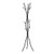 Monarch Hammered Metal Coat Rack, 74", Black