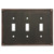 Cosmas 44032-ORB Oil Rubbed Bronze Triple Toggle Switchplate Wall Switch Plate Cover