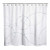 Sunlit Design Blue Overlapping Circles Fabric Shower Curtain, Modern Style Bathroom Decoration Curtains, White