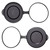 Opticron Rubber Objective Lens Covers 32mm OG L Pair fits models with Outer Diameter 44~46mm